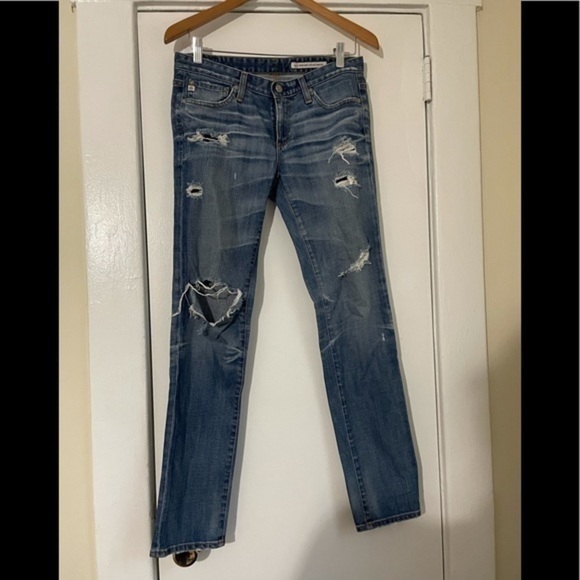 Adriano Goldschield Straight Distressed Jeans 28R - Picture 9 of 9